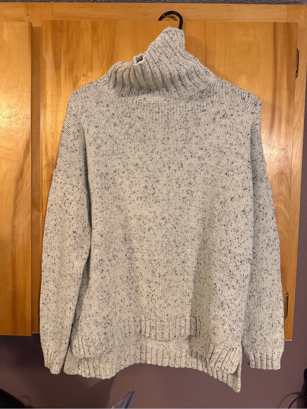 Marine Layer Speckled Cream Turtleneck Sweater